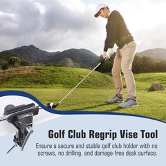 Golf Grip Kit for Regripping Golf Clubs – Include Portable Table Vise Rubber Cla