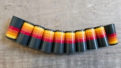 (10) Custom Golf Iron Ferrules Sunset, Gray Red Orange Yellow – Pick Diameter