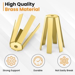 SATUY 20Pcs Universal Brass Golf Shaft Shims, 6 Legs Adjustable Golf Adapter Shi