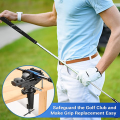Golf Grip Kit for Regripping Golf Clubs, Portable Table Vise Rubber Clamp for Go