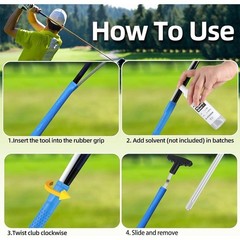 Golf Grip Removal Tool V-Groove Grip Saver High Carbon Steel Easy DIY Repair New