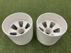 Lot Of 2 Official Golf Cup Hole Insert Aluminum White Practice Green Yard Game