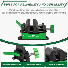 Golf Club Regripping Kit, Aluminum Vise Clamp with Quick Release, Rubber