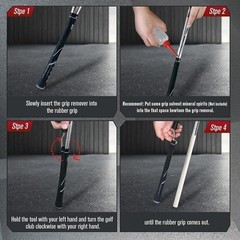 Golf Grip Remover Tool V-Shaped Easy Use Durable High Carbon Steel 11 Inch