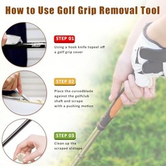 Golf Grip Tape Remover Tool Kits, No Tape Residue Rapid Removal – Natural Wood