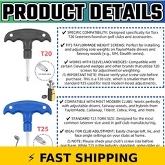 Zijipjy Golf Wrench Tool Set T20 T25 for Driver Fairway Adjustments