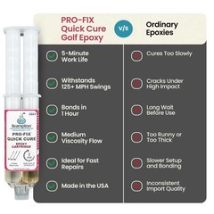 Brampton PRO-FIX Quick Cure Golf Epoxy – 1 Hour Club 4 Ounce,