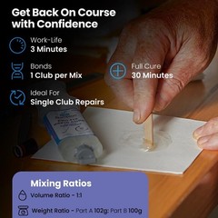 Golf Epoxy Rapid Cure 30 Min Liquid for Club Repair