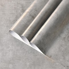 Totio 31.5X78Inch Extra Wide Light Grey Concrete Wallpaper Peel Stick Blue Gray