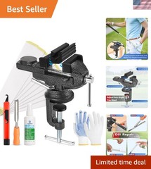 Golf Grip Kit for Regripping Golf Clubs, Portable Table Vise Rubber Clamp for…