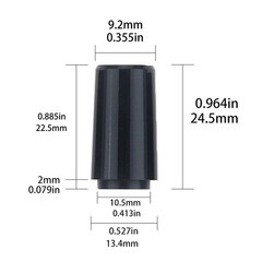 10pcs 0.355 Black Plastic Golf Ferrules Golf Club Ferrules Replacement Parts