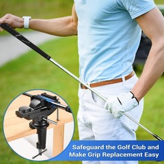 Golf Grip Regripping Kit – Portable Vise, Rubber Clamp, Solvent & Tools Included