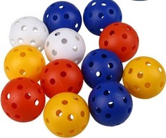 PACK Airflow Plastic GOLF BALLS w/holes club Practice Training indoor/outdoor