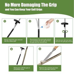 ELEMONY Golf Grip Removal Tool – High-Carbon Steel Gripping Kit