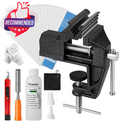 Golf Club Grip Repair Kit – Include 20 Tapes Strips, Portable Table Vise Rubber