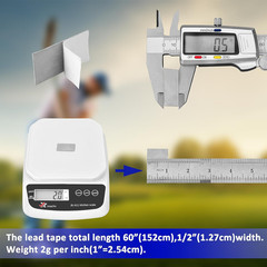 Golf Lead Tape 1/2″ X 60″, 2 Grams per Inch High Density, Add Swing Weight Self-