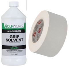 Golf Club Grip Tape Kit – Double-Sided Tape 2″x18yd & 32oz Solvent