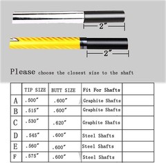 Golf Builder 10Pcs Steel or Graphite Golf Shaft Extension Golf Shaft Extender…