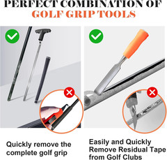 Golf Grip Removal Tool，11″ V-Groove Grip Remover Saver for Standard Length Swing