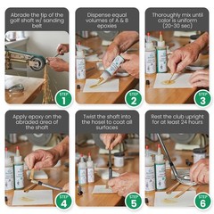 Brampton PRO-FIX Long Cure Golf Epoxy – Full Set Work Life 0.85 Ounce, Clear
