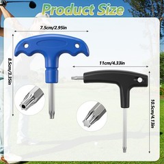 2 pcs Golf Driver Tool, 2 in 1 Wrench, Torque Black Blue