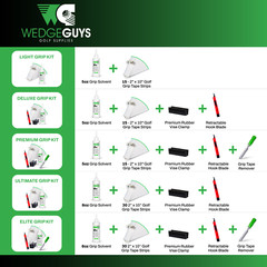 Golf Club Grip Kit – Options Include: Solvent, Grip Tape, Vise Clamp, Hook Blade
