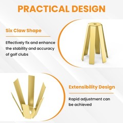 SATUY 20Pcs Universal Brass Golf Shaft Shims, 6 Legs Adjustable Golf Adapter Shi