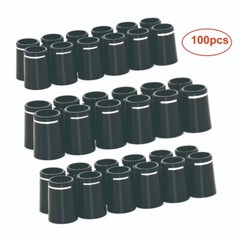 100pcs Premium .370 Golf Ferrules for Iron Shaft Single Silver Ring Ferrule