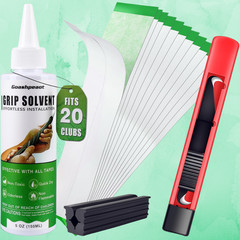 Golf Grip Kit Regripping Set for 20 Clubs w/ Tape Solvent Clamp Tool