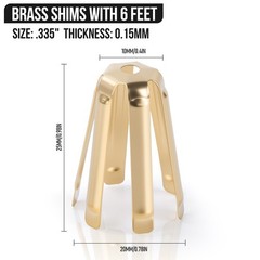 10pcs Universal Golf Brass Shims Golf Shaft Adapter Shims Fits .335 .350 .355 .3
