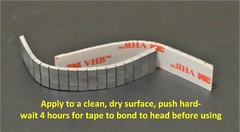 TxW Tungsten Swing Weight Tape 9-18 grams 3M VHB + Tungsten Chips head weight