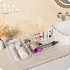 A-Lugei Military Grade Drawer Organizer Clear Makeup Organizer Holds 177 Items