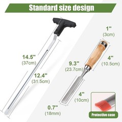 Golf Grip Remover Tool 12″ V-Groove Saver & High-Carbon Steel Tape Scraper Kit