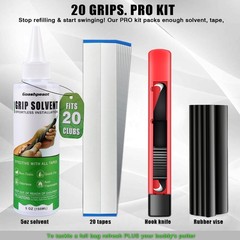 Golf Grip Kit Regripping Set for 20 Clubs w/ Tape Solvent Clamp Tool