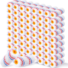 Leumoi 200 Pcs 4 Inch Mini Paint Roller Cover 1/2 Nap Small Microfiber Roller
