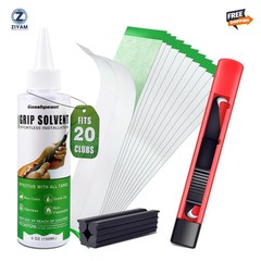 Grip Repair Kit for Regripping Golf Club Tapes, Solvent, Hook Blade,Clam