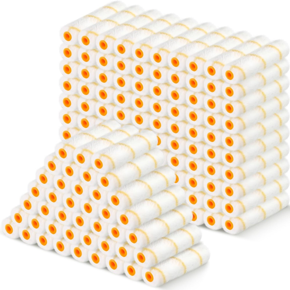 Leumoi 100 Pcs 6 X 1/2 Paint Roller High Density Microfiber Roller Refills Mini