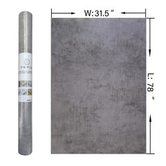 Totio 31.5X78Inch Extra Wide Light Grey Concrete Wallpaper Peel Stick Blue Gray