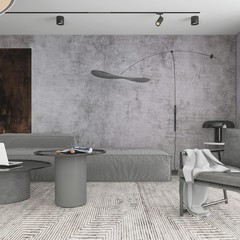 Totio 31.5X78Inch Extra Wide Light Grey Concrete Wallpaper Peel Stick Blue Gray