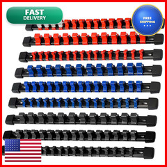 Amm 9-Piece Socket Organizer 1/2 Inch 3/8 Inch And 1/4 Inch Drive Abs