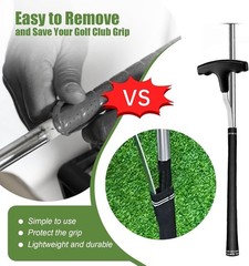 Golf Grip Remover Tool 12″ V-Groove Saver & High-Carbon Steel Tape Scraper Kit