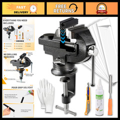 Complete Golf Grip Regripping Kit – Portable Vise, Solvent, Tape & Tools