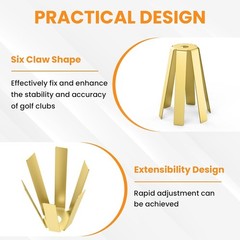 20Pcs Universal Brass Golf Shaft Adapter Shims 6 Legs Adjustable Golf Adapter…