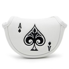 Golf Small Heel Shaft Half Mallet Putter Cover Ace Poker Headcover with Magnetic