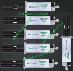 Golf Club Shaft Adaptor Epoxy Adhesive 14ml Syringe Black Choose Quantity