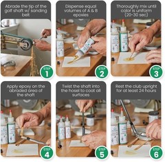 PRO-FIX 2-Part Golf Epoxy – Extra Strength, 20-Minute Work Life, Water Resistant
