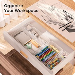 A-Lugei Military Grade Drawer Organizer Clear Makeup Organizer Holds 177 Items