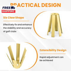 20Pcs Universal Brass Golf Shaft Shims 6 Legs Adjustable Golf Adapter Shims Fits