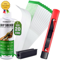 Grip Repair Kit for Regripping Golf Club Tapes, Solvent, Hook Blade,Clam