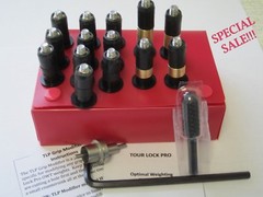 Tour Lock Pro (BLACK) 14-pc Set(10-12g,2-20g,1-25g,1-30g Weight)w/Tools&Manual